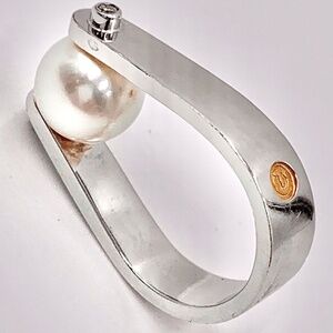 14K White Gold Pearl & Diamond Paragon Ring